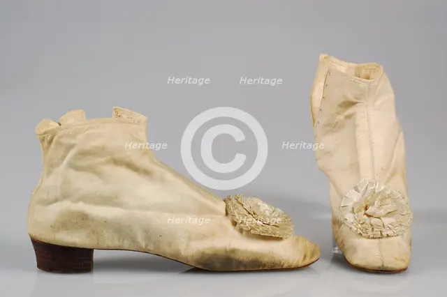 Walking boots, American, 1855-65. Creator: Unknown.