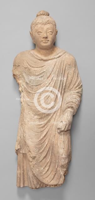 Walking Buddha, Kushan period, 3rd/4th century. Creator: Unknown.