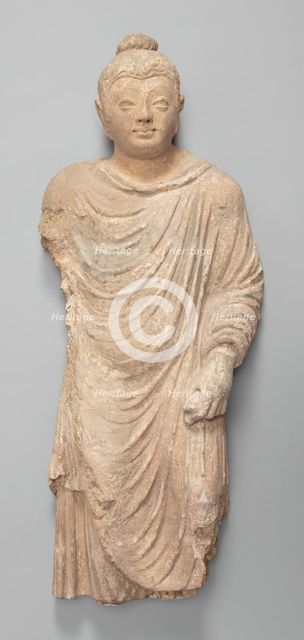 Walking Buddha, Kushan period, 3rd/4th century. Creator: Unknown.