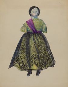 Walking Doll (Mechanical), c. 1936. Creator: Mina Lowry