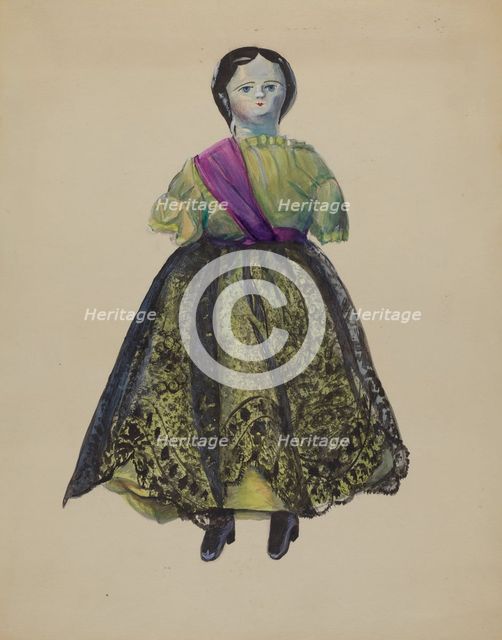 Walking Doll (Mechanical), c. 1936. Creator: Mina Lowry.