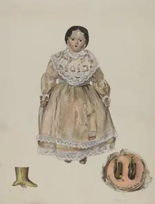 Walking Doll, c. 1936. Creator: Jane Iverson