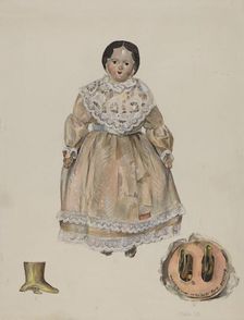 Walking Doll, c. 1936. Creator: Jane Iverson