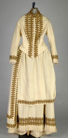 Walking dress, American, ca. 1885. Creator: Unknown