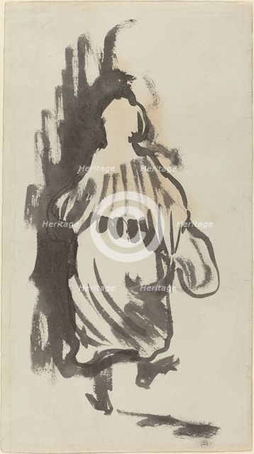 Walking Figure Seen from Behind, c. 1894. Creator: Edouard Vuillard.