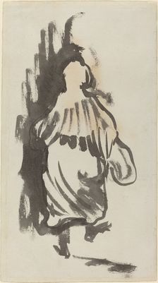 Walking Figure Seen from Behind, c. 1894. Creator: Edouard Vuillard