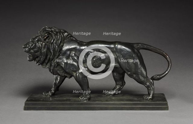 Walking Lion, after 1836. Creator: Antoine-Louis Barye (French, 1796-1875).