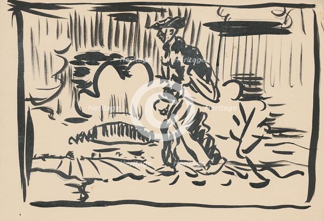 Walking man, 1st half 20th century. Creator: Arnold Peter Weisz-Kubincan.
