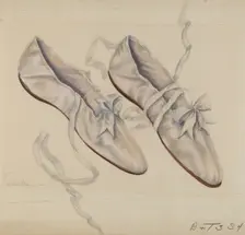 Walking Slippers, c. 1936. Creator: Marie Alain