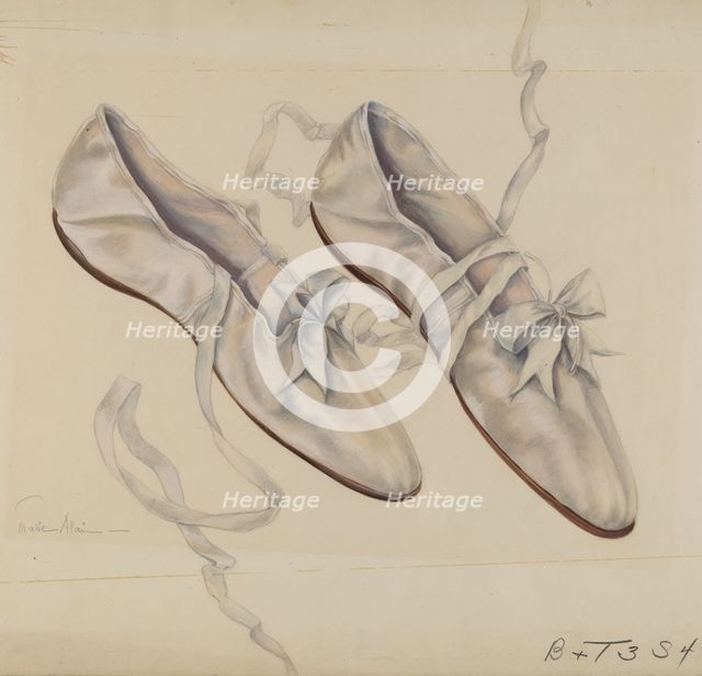 Walking Slippers, c. 1936. Creator: Marie Alain.