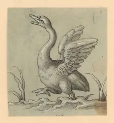 Walking swan, 1601/1700. Creator: Unknown