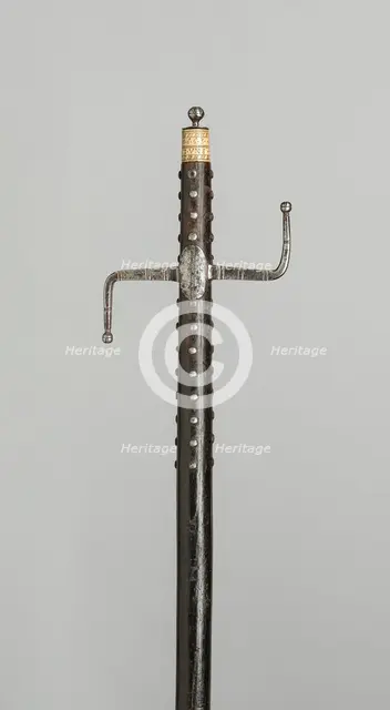 Walking Staff with Sword Hilt, Germany, 1663. Creator: Unknown.