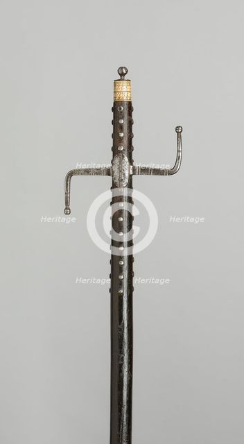 Walking Staff with Sword Hilt, Germany, 1663. Creator: Unknown.