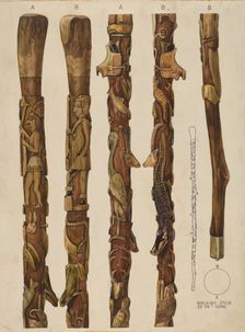Walking Sticks, 1935/1942. Creator: Kurt Melzer