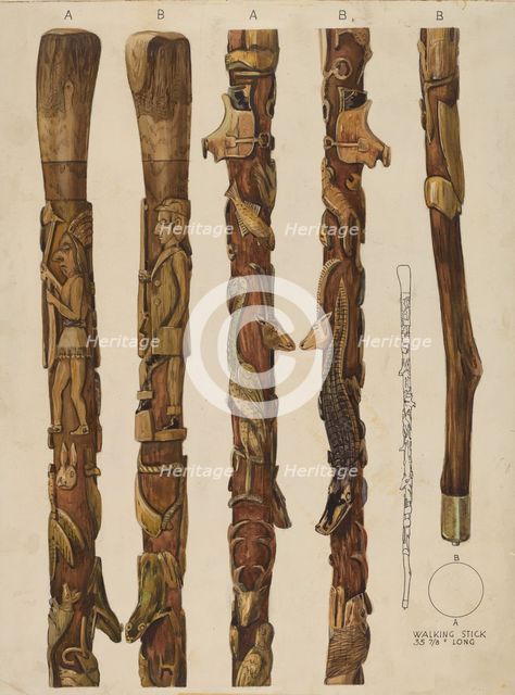 Walking Sticks, 1935/1942. Creator: Kurt Melzer.