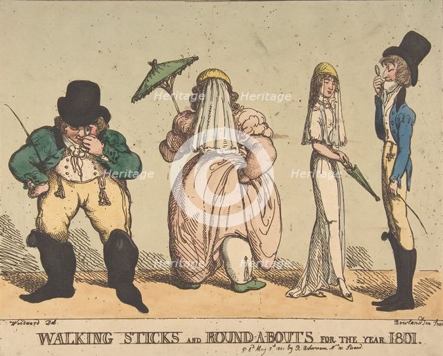 Walking Sticks and Round-A-Bouts for the Year 1801, May 8, 1801., May 8, 1801. Creator: Thomas Rowlandson.