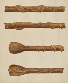 Walking Stick, c. 1940. Creator: William McAuley