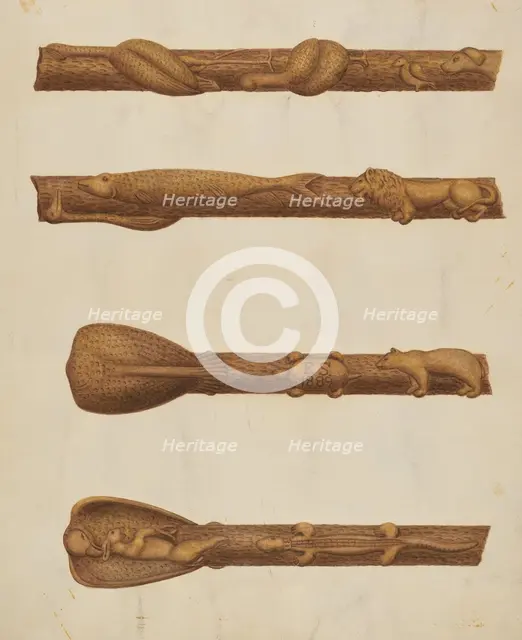 Walking Stick, c. 1940. Creator: William McAuley.