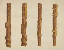 Walking Stick, c. 1940. Creator: William McAuley