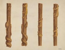 Walking Stick, c. 1940. Creator: William McAuley