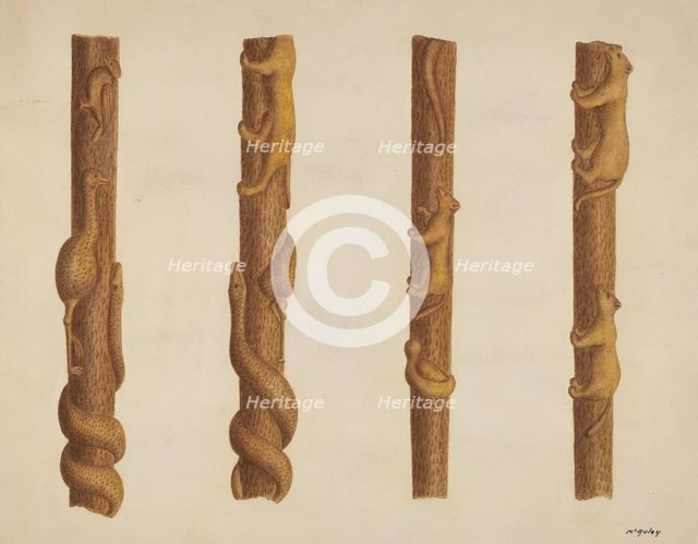 Walking Stick, c. 1940. Creator: William McAuley.