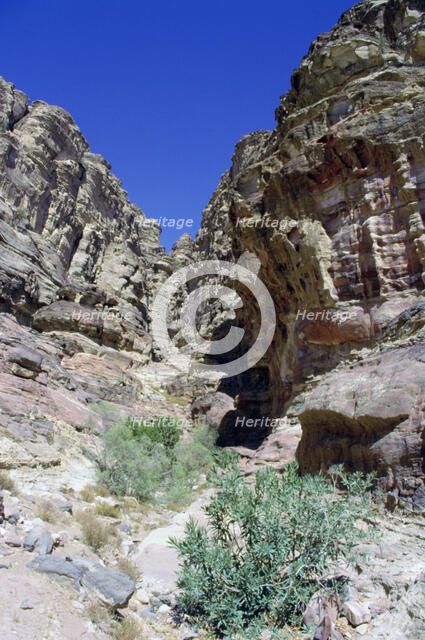Walk to El Deir (the Monastery), Petra, Jordan. 