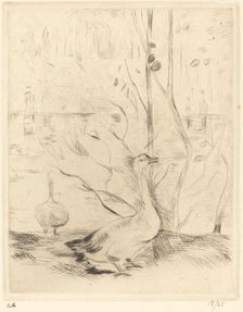 Walk in the Boulougne Wood, 1888/1890. Creator: Berthe Morisot