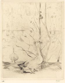 Walk in the Boulougne Wood, 1888/1890. Creator: Berthe Morisot