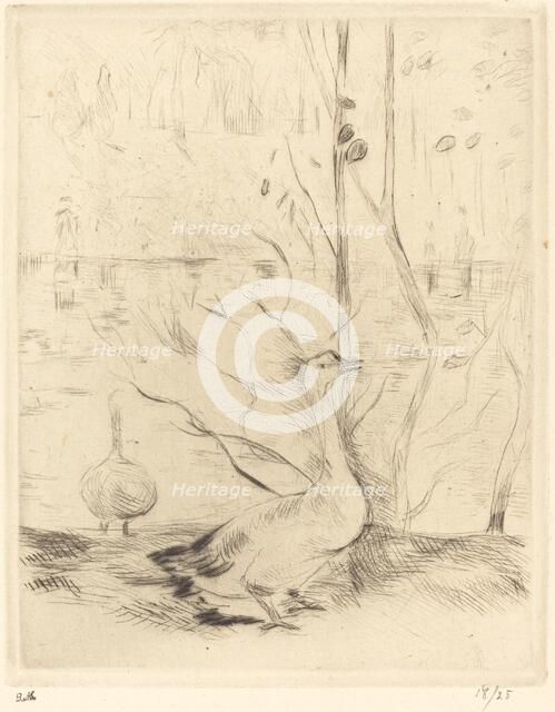 Walk in the Boulougne Wood, 1888/1890. Creator: Berthe Morisot.