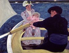 Walk in the boat 1893-94, oil by Mary Cassat