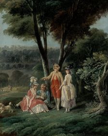 Walk in a park. Creator: Jean-Baptiste Hilaire
