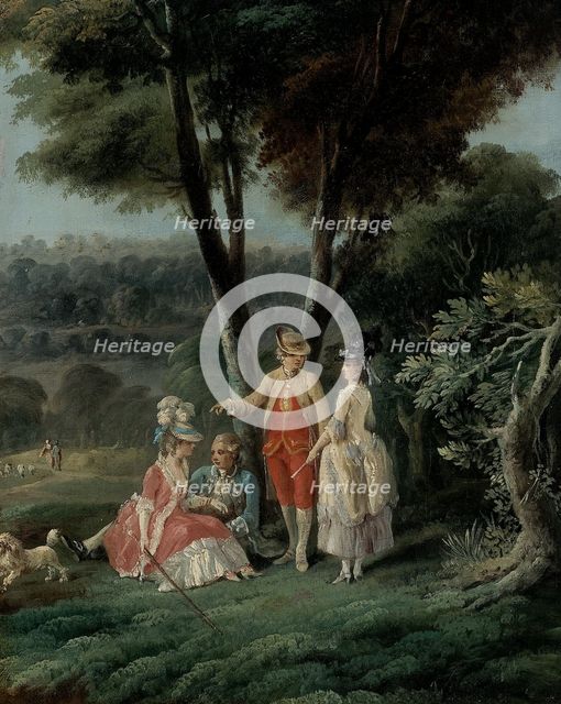 Walk in a park. Creator: Jean-Baptiste Hilaire.