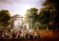 Walk in front of the Botanical Garden in Madrid, detail