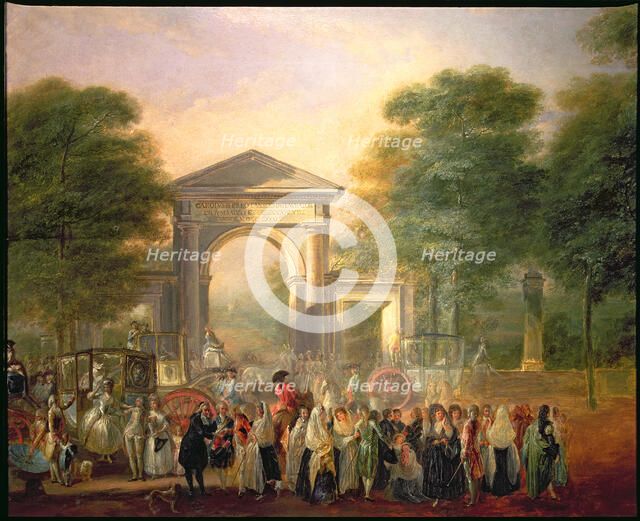 Walk in front of the Botanical Garden in Madrid, detail.