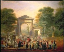 Walk in front of the Botanical Garden in Madrid, detail