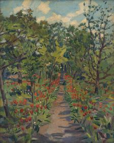 Walk in Petrzalka Park, 1935-1940. Creator: Gustav Mally