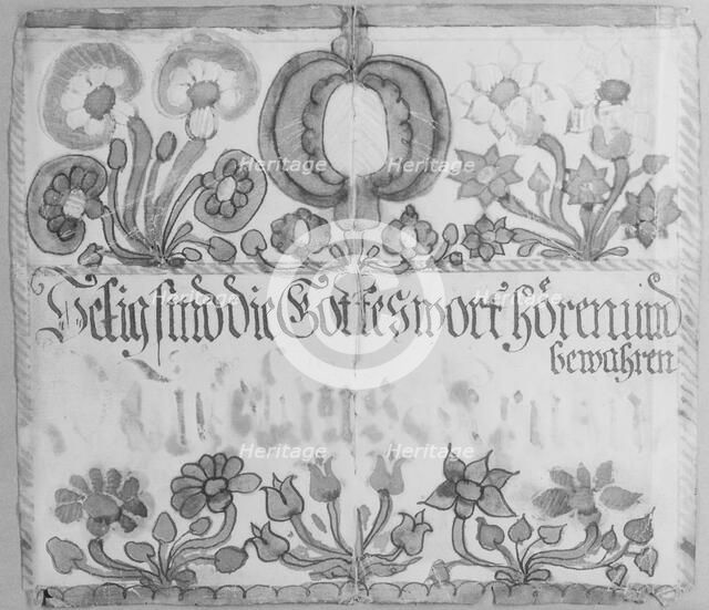 Wall Text, ca. 1785. Creator: Unknown.