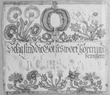 Wall Text, ca. 1785. Creator: Unknown