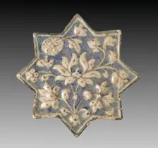 Wall Tile with Lotus Blossom, c. 1300-1350. Creator: Unknown