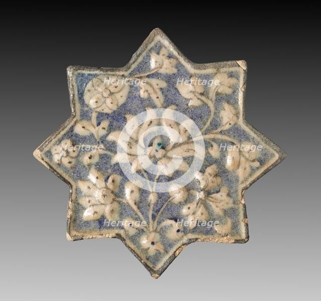 Wall Tile with Lotus Blossom, c. 1300-1350. Creator: Unknown.