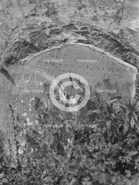 Wall tomb in the St. Louis Cemetery, New Orleans, between 1920 and 1926. Creator: Arnold Genthe.