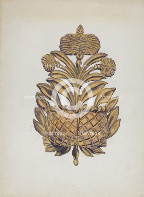 Wall Watch Pocket, c. 1936. Creator: Gordena Jackson.