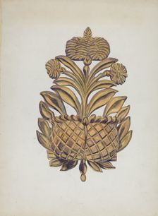 Wall Watch Pocket, c. 1936. Creator: Gordena Jackson
