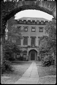 Wall with Archway in front of No. 9, The College, County Durham, 1942. Creator: George Bernard Wood