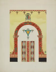 Wall and Ceiling Decorations, 1936. Creator: Randolph F Miller