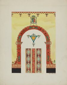 Wall and Ceiling Decorations, 1936. Creator: Randolph F Miller