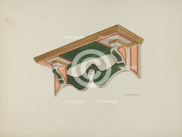 Wall Bracket (Ecclesiastical), 1939. Creator: Edward Jewett.