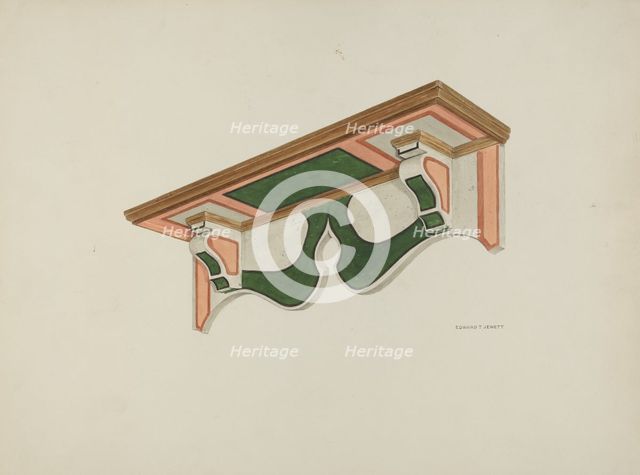 Wall Bracket, (Ecclesiastical), 1939. Creator: Edward Jewett.