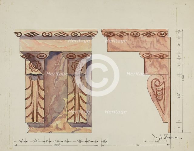 Wall Bracket (Ecclesiastical), c. 1940. Creator: Dayton Brown.
