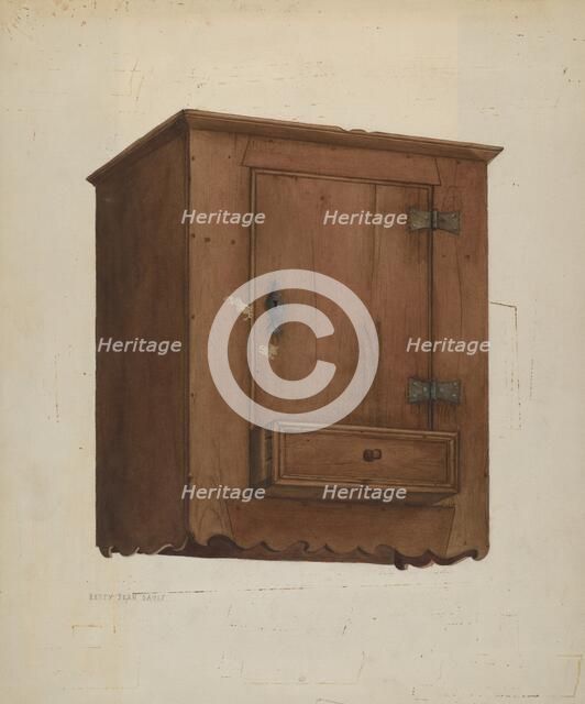 Wall Cabinet, c. 1939. Creator: Betty Jean Davis.